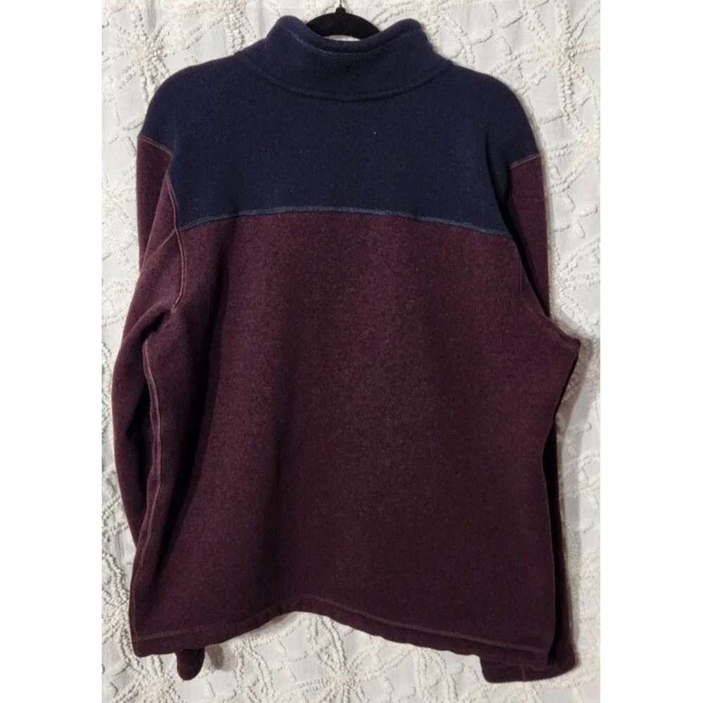 North Face Mens Gordon Lyons‎ Pullover Size XL Maroon Colorblock Q Zip Outdoor